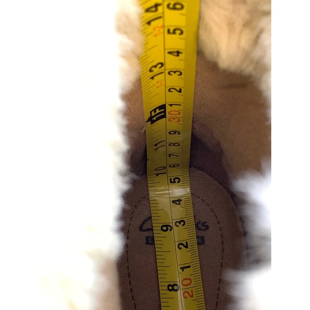Clarks Collection Women's 8.5 Tan Leather Faux Fur Waterproof Duck Boots